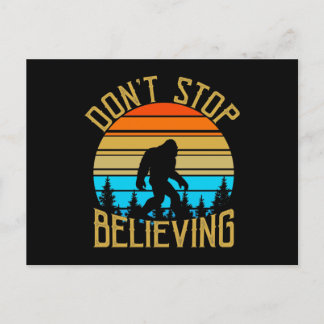 Carte Postale Retro Dont Stop Believing Bigfoot