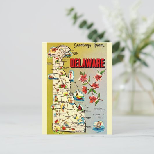 Carte postale rétro du Delaware (Debout devant)