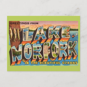 Carte postale rétro du lac Norfork