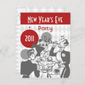 Carte postale Retro du Nouvel An (Devant / Derrière)