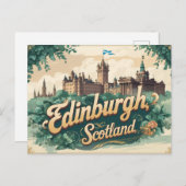 Carte Postale Retro Edinburgh Escape (Devant / Derrière)