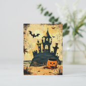 Carte Postale Retro Éffrayant Summer Goth Halloween Plage (Debout devant)