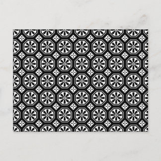 Carte Postale Retro Elegant Abstrait Black & White Art