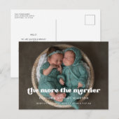 Carte Postale Retro élégant Plus la photo de naissance de Merrie (Devant / Derrière)