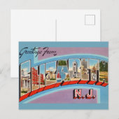 Carte postale rétro Elizabeth NJ (Devant / Derrière)