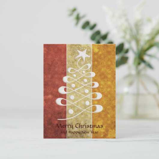 Carte postale Retro Embossée Christmas Tree (Debout devant)