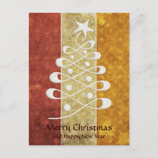Carte postale Retro Embossée Christmas Tree (Devant)