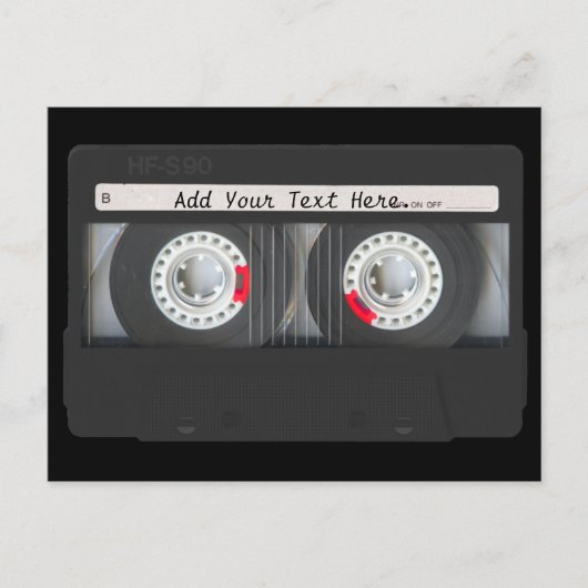 Carte Postale Rétro enregistreur à cassettes noir (Devant)