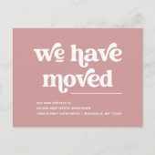 Carte Postale Retro et Boho | Dusty Rose Moving Faire-part (Devant)