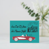 Carte Postale Retro et Vintage Bunco Red Convertible (Debout devant)