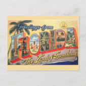 Carte Postale Rétro État de Floride. (Devant)