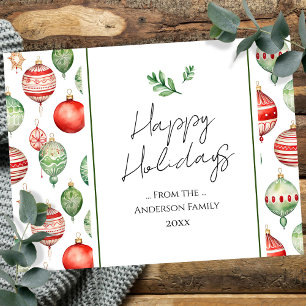 Carte Postale Retro Famille voeux de Noël