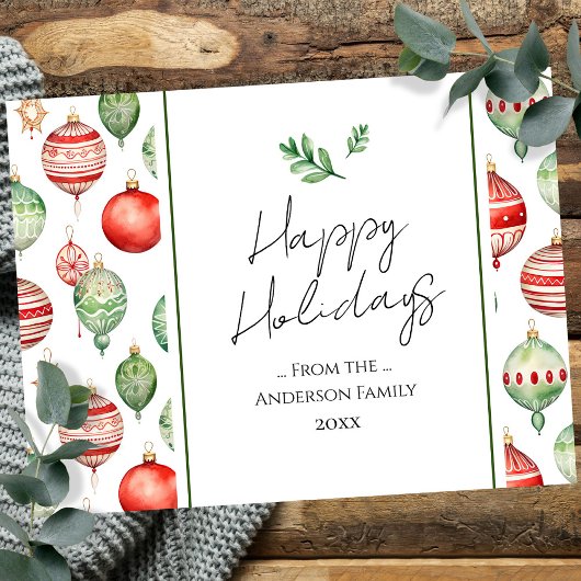 Carte Postale Retro Famille voeux de Noël