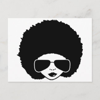 Carte Postale rétro fille d'Afro