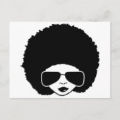 Carte Postale rétro fille d'Afro (Devant)