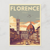 Carte Postale Retro Florence, firenze italie cadeaux de voyage (Devant)