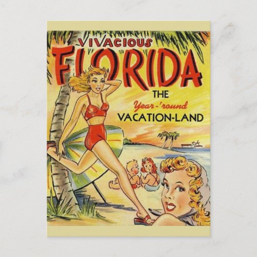 Carte postale Retro Florida Vacances (Devant)