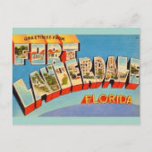 Carte Postale Retro Ft Lauderdale Floride (Devant)