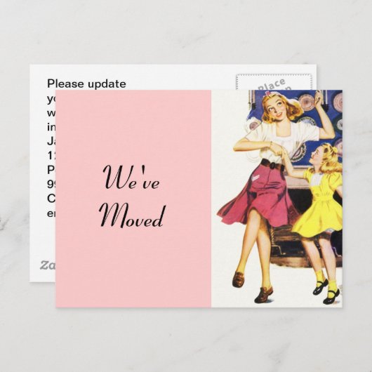 Carte Postale Retro Fun Maman Fun Fille Motée Nouv (Devant / Derrière)