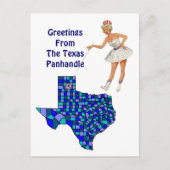 Carte Postale Retro Fun Texas State Map Point Remplacement de ca (Devant)