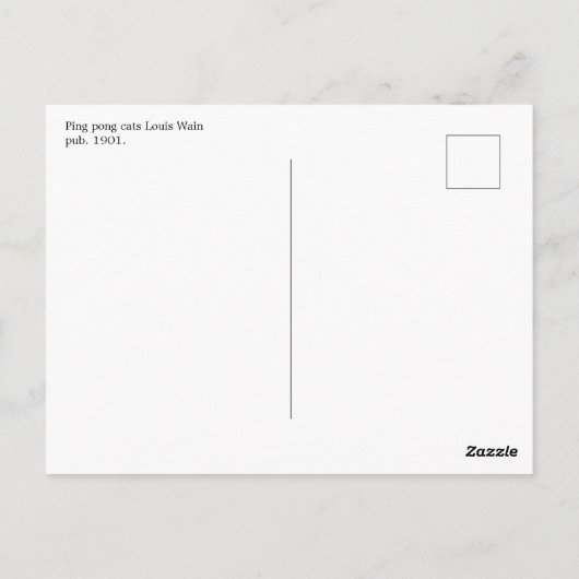 Carte Postale Retro Funny School Time Chats anthropomorphes (Dos)