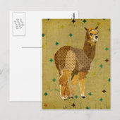 Carte postale Rétro Gold Alpaca (Devant / Derrière)