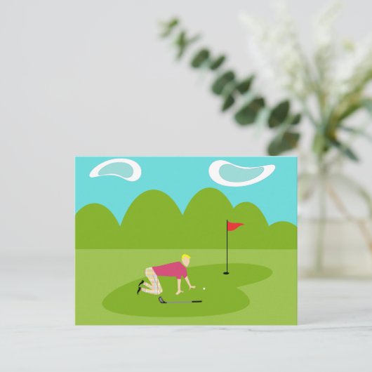 Carte postale Retro Golfer (Debout devant)