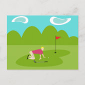 Carte postale Retro Golfer (Devant)