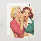 Carte Postale Retro Gossip and Glamour Secrets (Devant / Derrière)