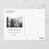 Carte Postale Retro Gras Typographie Noir Merci Graduation (Dos)