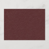 Carte Postale Retro Grunge Maroon Texture en cuir (Devant)