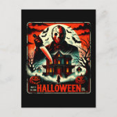 Carte Postale Rétro Halloween Horror Night 80s Slasher Vibes (Devant)