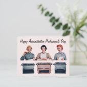 Carte Postale Retro Happy Administrative Professionals Day  (Debout devant)