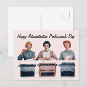 Carte Postale Retro Happy Administrative Professionals Day  (Devant / Derrière)