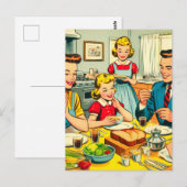 Carte Postale Retro Happy Family Comics (Devant / Derrière)