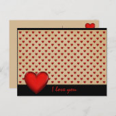 Carte Postale Rétro-Herzen - Je vous aime * (Devant / Derrière)