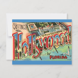 Carte Postale Rétro Hollywood Floride