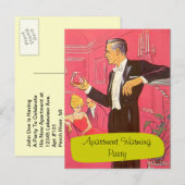 Carte Postale Retro Homme Toast Toasts Fête de cha (Devant / Derrière)