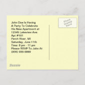 Carte Postale Retro Homme Toast Toasts Fête de cha (Dos)