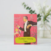 Carte Postale Retro Homme Toast Toasts Fête de cha (Debout devant)