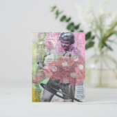 Carte Postale Retro Hoop Dance Mixed Media Collage (Debout devant)