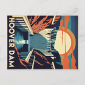 Carte Postale Retro Hoover Dam Engineering Marvel (Devant)
