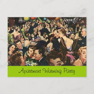 Carte postale Retro House Party Bash Crowd Amuseme