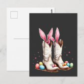 Carte Postale Retro Howdy Easter Funny Cowboy Boots Easter Eglis (Devant / Derrière)