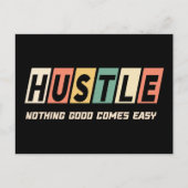 Carte Postale Retro Hustle Nothing Good Comprend Facile (Devant)