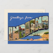 Carte postale Retro Indiana Grey (Devant / Derrière)