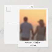 Carte Postale Retro instantané nom photo personnalisée moderne (Devant / Derrière)