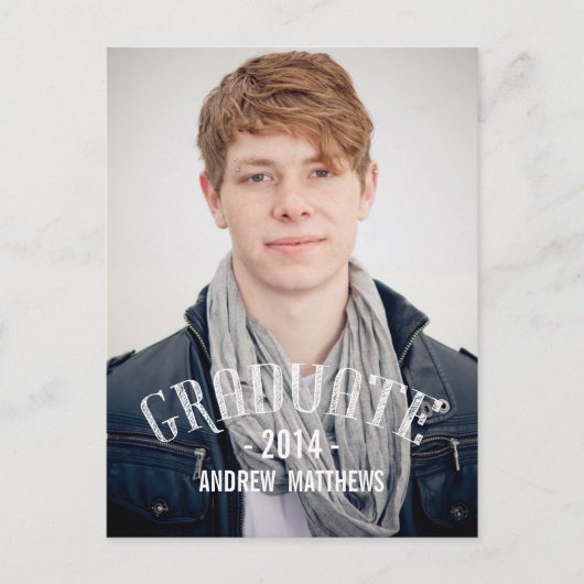 Carte Postale Retro | Invitation de la fête de graduation (Devant)