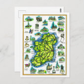 Carte postale rétro Irlande (Devant / Derrière)