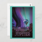 Carte Postale Retro Jupiter Aurora Voyage spatial (Devant / Derrière)